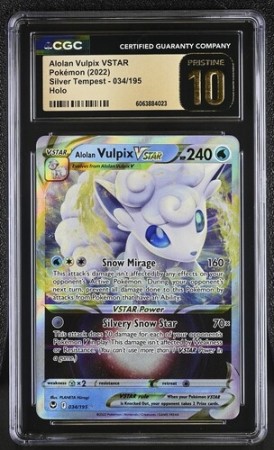 Alolan Vulpix Vstar CGC Prestine 10 
