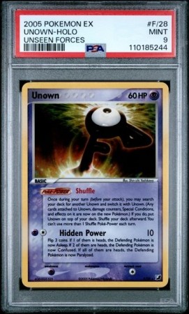 Unown F Holo PSA 9