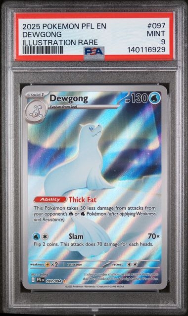 Dewgong IR 097/094, PSA 9 | Phantasmal Flames 