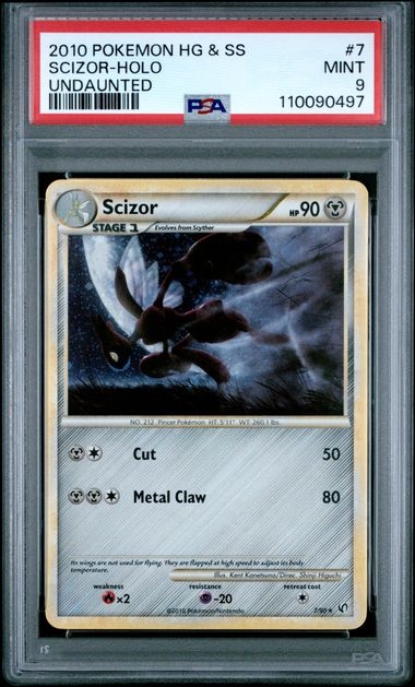 Scizor holo 7/90, PSA 9 | HG & SS Undaunted 