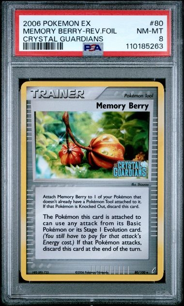Memory Berry 80/100, PSA 8 | Crystal Guradians 