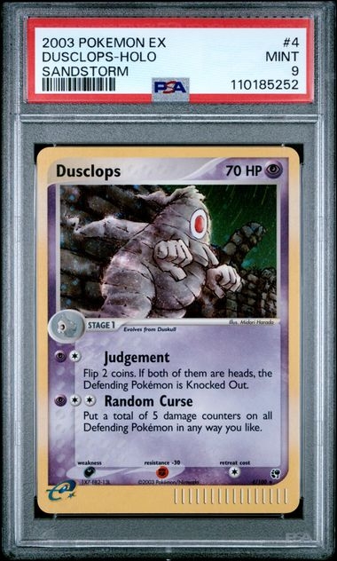 Dusclops Holo 4/100, PSA 9 | Sandstorm 