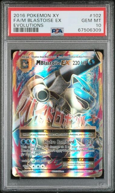 Mega Blastoise EX 102/108, PSA 10 | XY Evolutions 