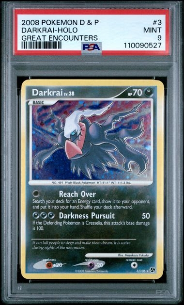 Darkrai Holo 3/106, PSA 9 | Great Encounters