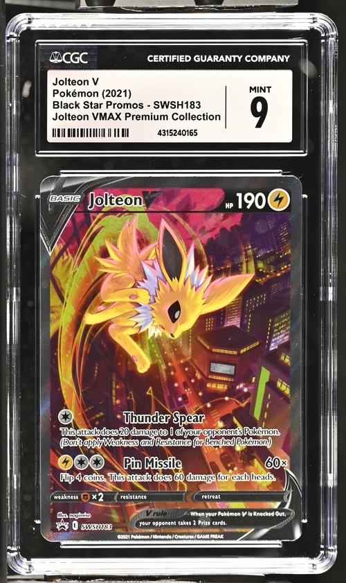 Jolteon V SWSH 183, CGC 9 | Jolteon Vmax Premium Collection 